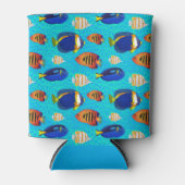 Tropisch en aquarium visontwerp op het zeekoraal blikjeskoeler (Voorkant)