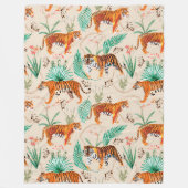 Tropisch en tijger fleece deken (Voorkant)