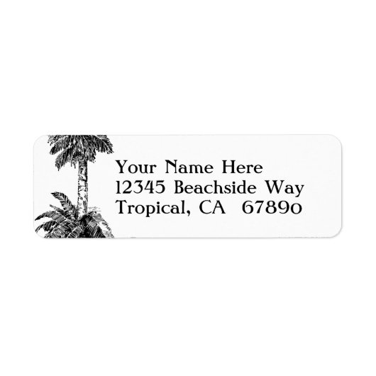 Tropisch  Etiket Eigen terugzendadres van beugel (Voorkant)