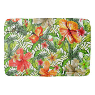 Tropisch exotisch Oerwoud Hibiscus Flower Flowers Badmat