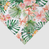 Tropisch exotisch Oerwoud Hibiscus Flowers Tissuepapier (Detail)