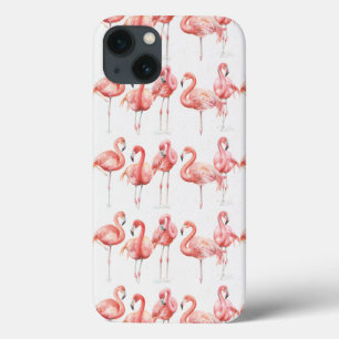 Tropisch   Familie van Flamingos iPhone 13 Hoesje