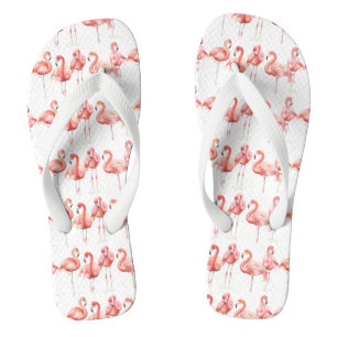 Tropisch   Familie van Flamingos Teenslippers