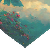 Tropisch Fantastisch Zee en palmbomen Korte Tafelloper (Hoek)