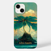 Tropisch Fantastisch Zee en palmbomen Monogram Case-Mate iPhone Case (Achterkant)