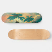 Tropisch Fantastisch Zee en palmbomen Skateboard (Horizontaal)
