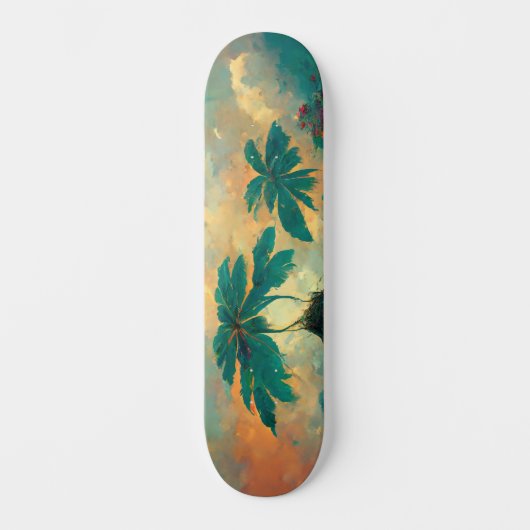 Tropisch Fantastisch Zee en palmbomen Skateboard (Voorkant)