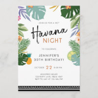 Tropisch feest Heet Nacht in Havana Verjaardagsfee