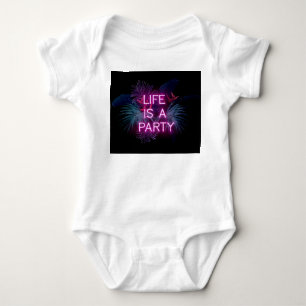 Tropisch feest, neon palmbladeren. romper