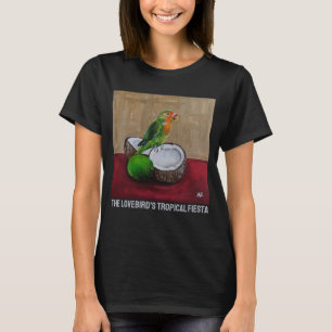 Tropisch Feest Schilderij van de Liefdesvogel door T-shirt