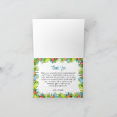 Tropisch Flamingo Afstuderen Luau Bedankkaart (Binnen)