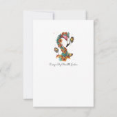 Tropisch Flamingo Bedankkaart (Achterkant)