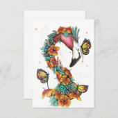 Tropisch Flamingo Bedankkaart (Voorkant / Achterkant)