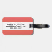 Tropisch Flamingo Bird Bagagelabel (Achterkant horizontaal)