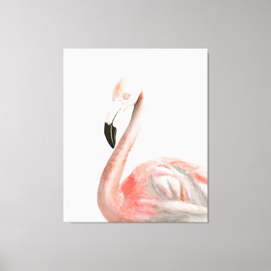 Tropisch Flamingo Bird Canvas Afdruk (Voorkant)