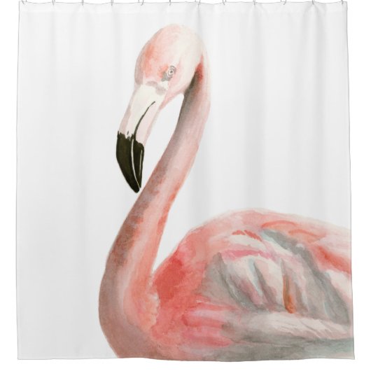 Tropisch Flamingo Bird Douchegordijn (Voorkant)