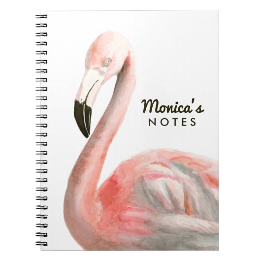 Tropisch Flamingo Bird Notitieboek (Voorkant)