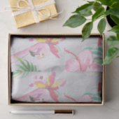 Tropisch Flamingo Botanisch Baby shower Tissuepapier (Geschenk)