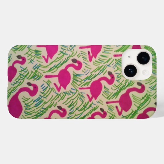 Tropisch Flamingo iPhone Case (Achterkant (horizontaal))