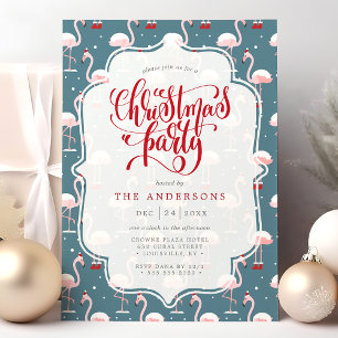 Tropisch Flamingo Kerstfeestje Kaart