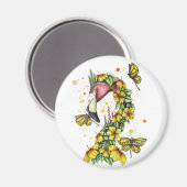 Tropisch Flamingo Magnet Yellow Magneet (Voorkant / Achterkant)