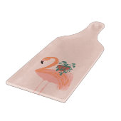 Tropisch Flamingo met gebogen Plant hand Snijplank (Hoek)