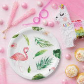 Tropisch Flamingo Papieren Bordje (Feest)