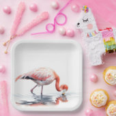 Tropisch Flamingo Papieren Bordje (Feest)
