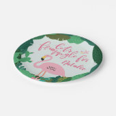 Tropisch flamingo papieren bordje (Gekanteld)