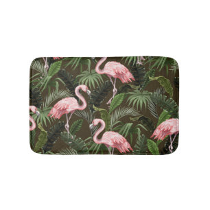 Tropisch Flamingo patroon: bladeren Badmat