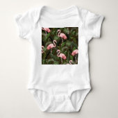 Tropisch Flamingo patroon: bladeren Romper (Voorkant)