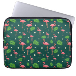 Tropisch Flamingo Patroon Laptop Sleeve