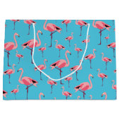 Tropisch Flamingo patroon voor zomerroze Groot Cadeauzakje (Voorkant)
