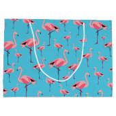 Tropisch Flamingo patroon voor zomerroze Groot Cadeauzakje (Achterkant)