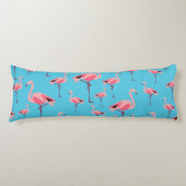 Tropisch Flamingo patroon voor zomerroze Lichaamskussen (Voorkant)