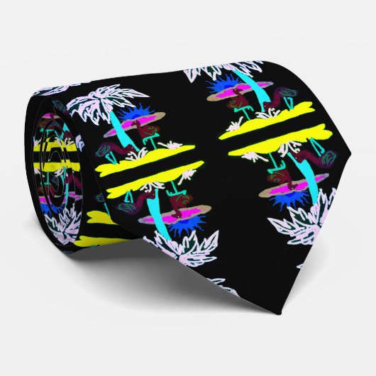 Tropisch Flamingo Stropdas (Opgerold)