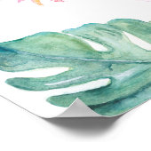 Tropisch Flamingo Welkom Party Bord Poster (Hoek)