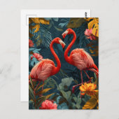 Tropisch Flamingoparadijs:  Briefkaart (Voorkant / Achterkant)