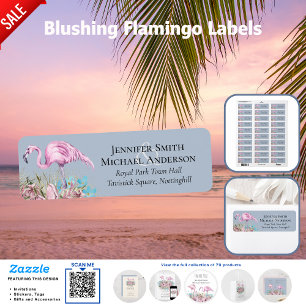 Tropisch Flamingos Wedding Etiket
