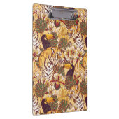 Tropisch flessenpatroon met tijger klembord (Rechts)