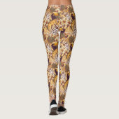 Tropisch flessenpatroon met tijger leggings (Achterkant)