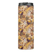 Tropisch flessenpatroon met tijger thermosbeker (Achterkant)