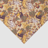 Tropisch flessenpatroon met tijger tissuepapier (Detail)