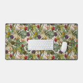 Tropisch Floral Pattern Bureaumat (Keyboard & Muis)