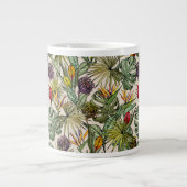 Tropisch Floral Pattern Extra Grote Beker (Voorkant)
