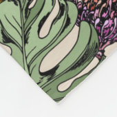 Tropisch Floral Pattern Fleece Deken (Hoek)
