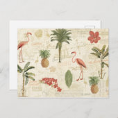 Tropisch Floridian Pattern Briefkaart (Voorkant / Achterkant)