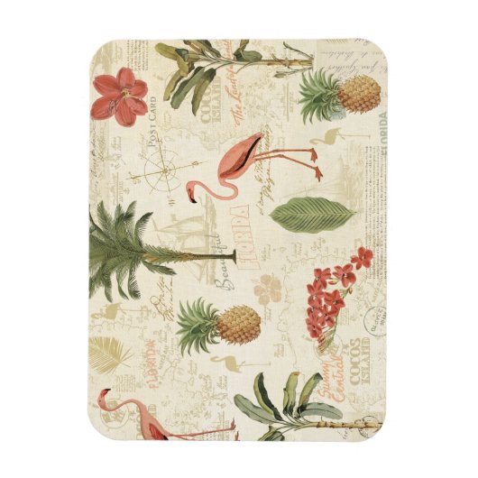 Tropisch Floridian Pattern Magneet (Verticaal)