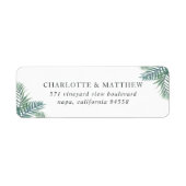 Tropisch Foliage Return-adres Etiket (Voorkant)