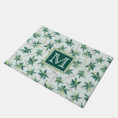 Tropisch Foxtail Palm | Voeg je Initiaal toe Deurmat (Schuin)